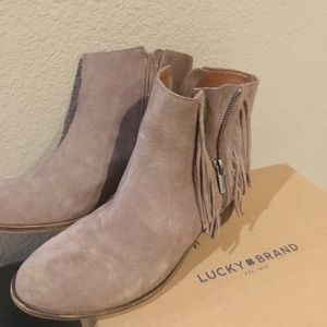 Lucky Brand Suede Booties - Women’s Size 8